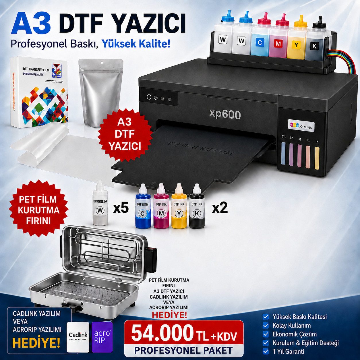 XP600 DTF yazıcı